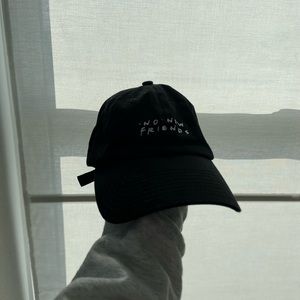 NEW Friends Black Hat with adjustable buckle